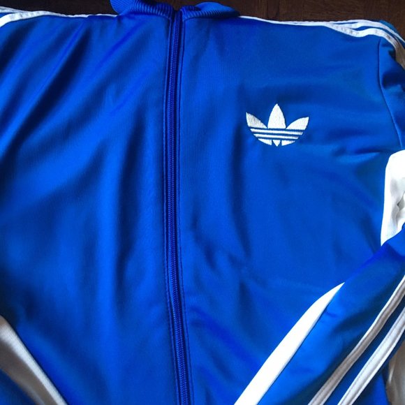 NWT Adidas Track Jacket Blue & White Size S - Picture 1 of 5